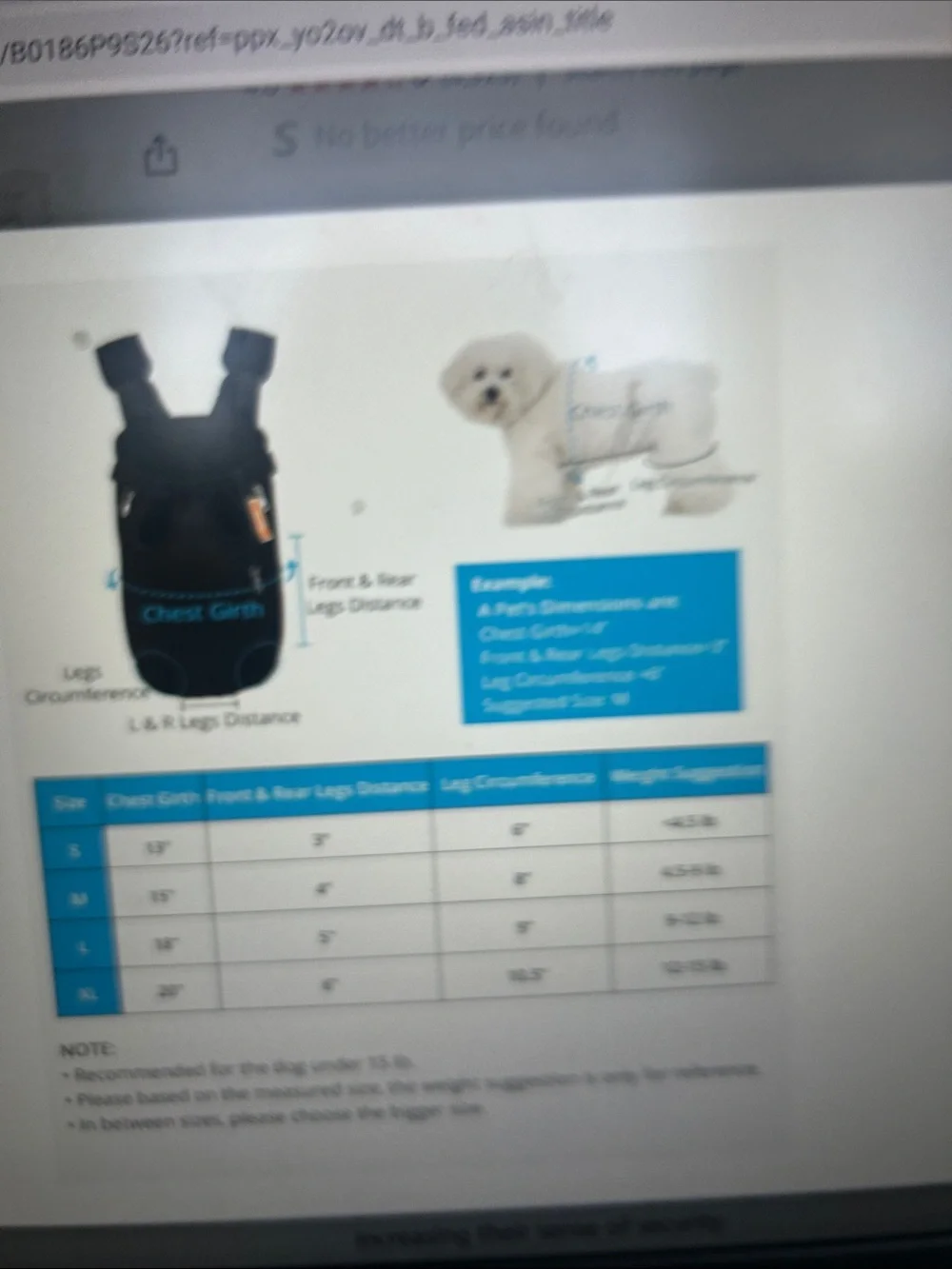 Pet Front Backpack Carrier Bag